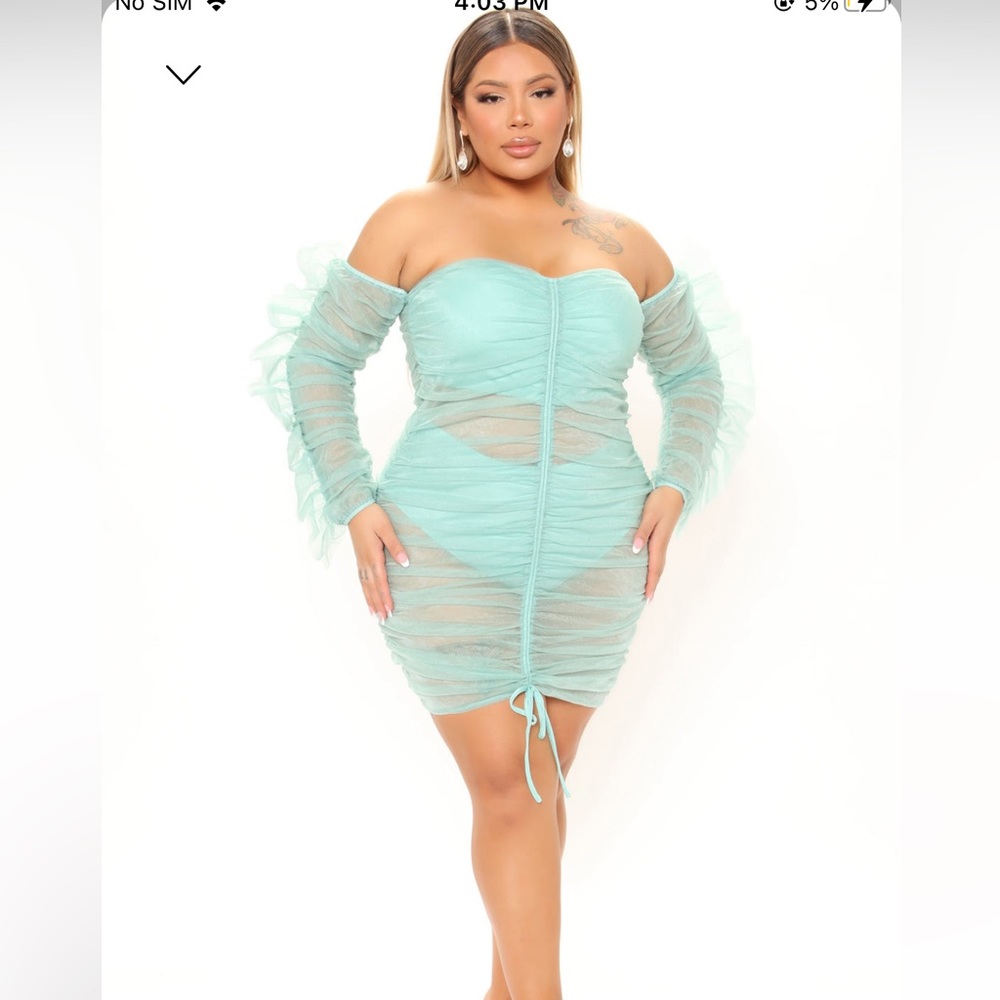 Mint green fashion nova dress 2XL